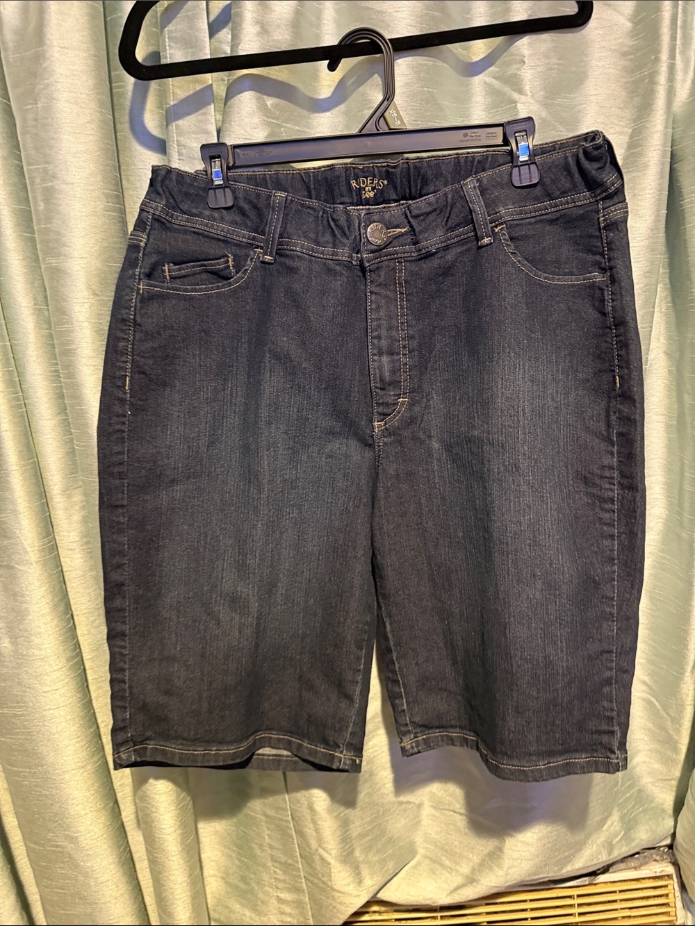 Riders by Lee Black Wash Denim Bermuda Shorts